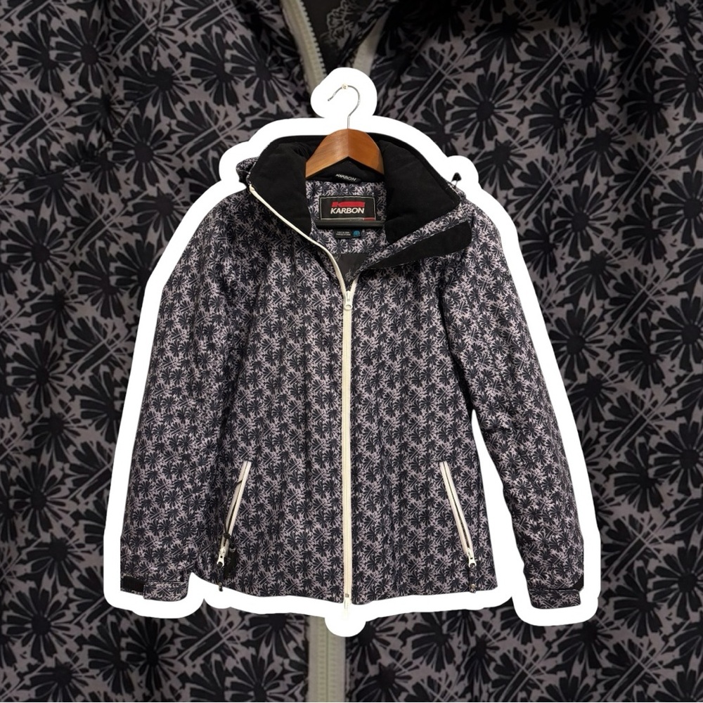 Karbon Women's Black and Purple Ski Jacket